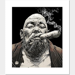 Puff Sumo: It’s Inevitable, Roll With It and Chill on a Dark Background Posters and Art